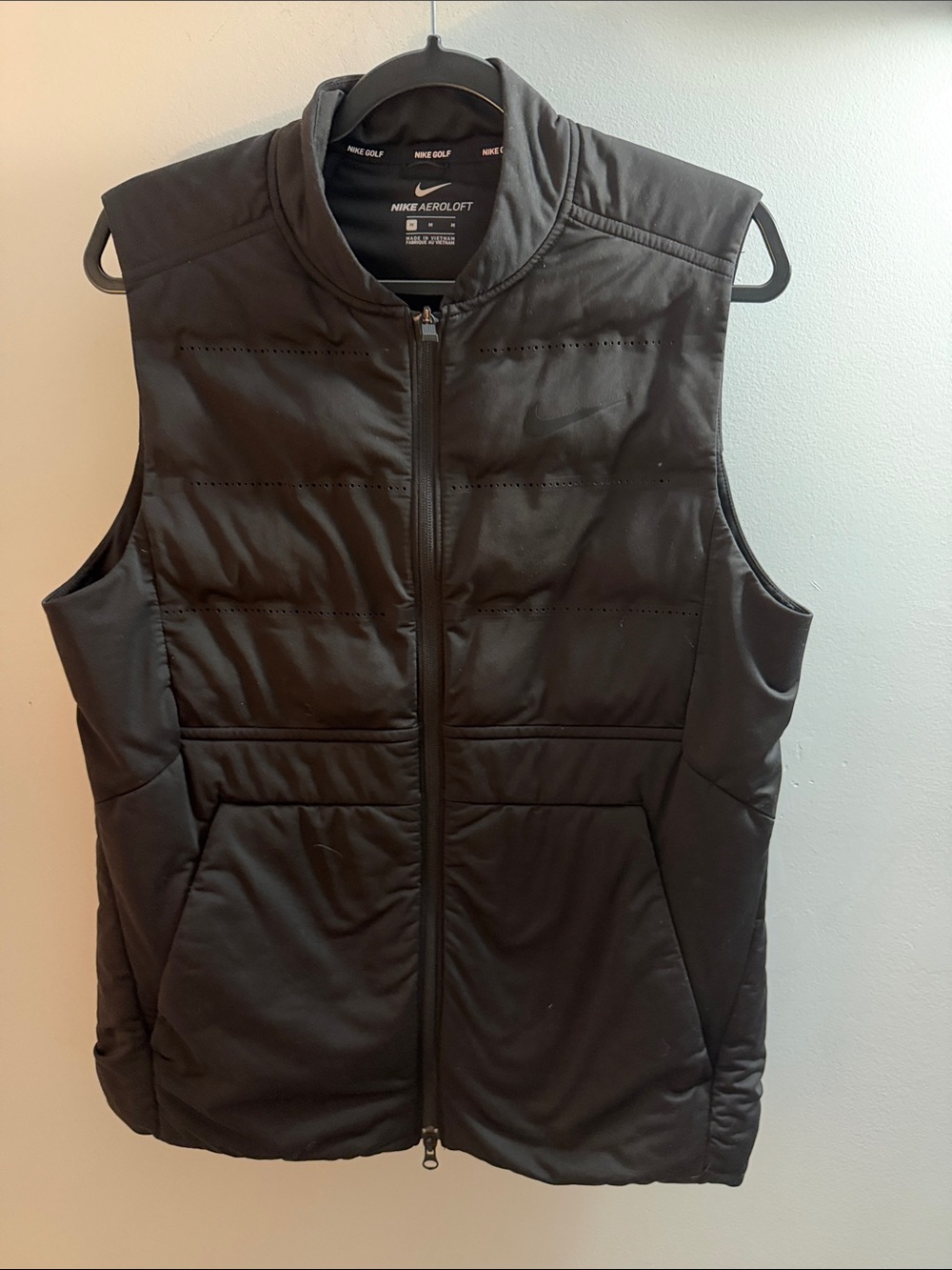 Nike Black Aeroloft Quilted Golf Vest
